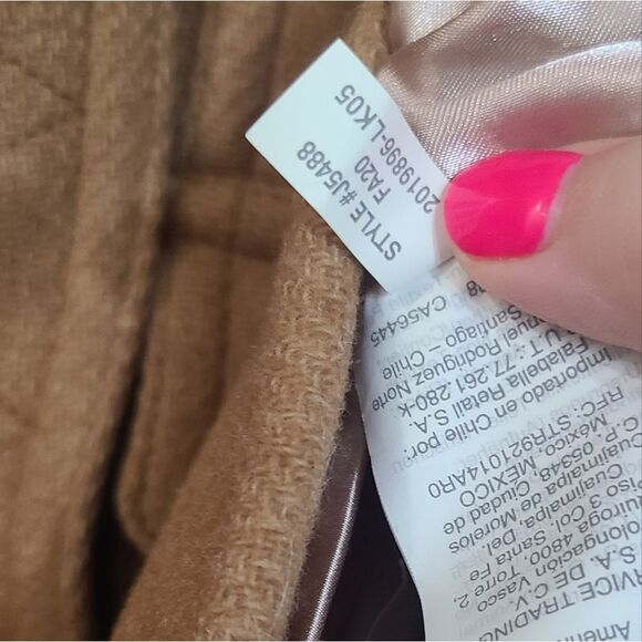 J Crew Stadium Cloth Nello Gori Wool Coat Jacket Fur Hood Size 6 Outerwear - Picture 7 of 14